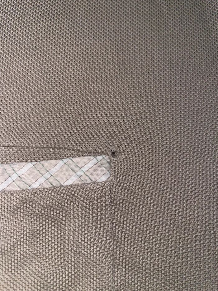 Polo Lacoste beige classique avec poche - photo numéro 5