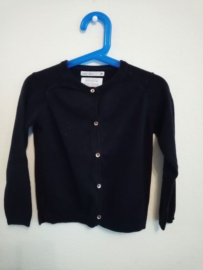 5 ans zara girls gilet boutonnés bleu marine /excellent état - photo numéro 4