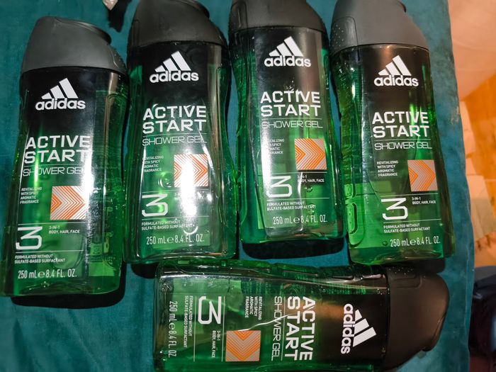 Lot de 6 gel douche Adidas active start shower gel 250 ml prix ferme AB shampoing