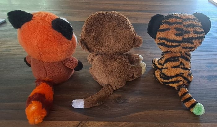 Peluches TY panda roux, singe et tigre - photo numéro 2