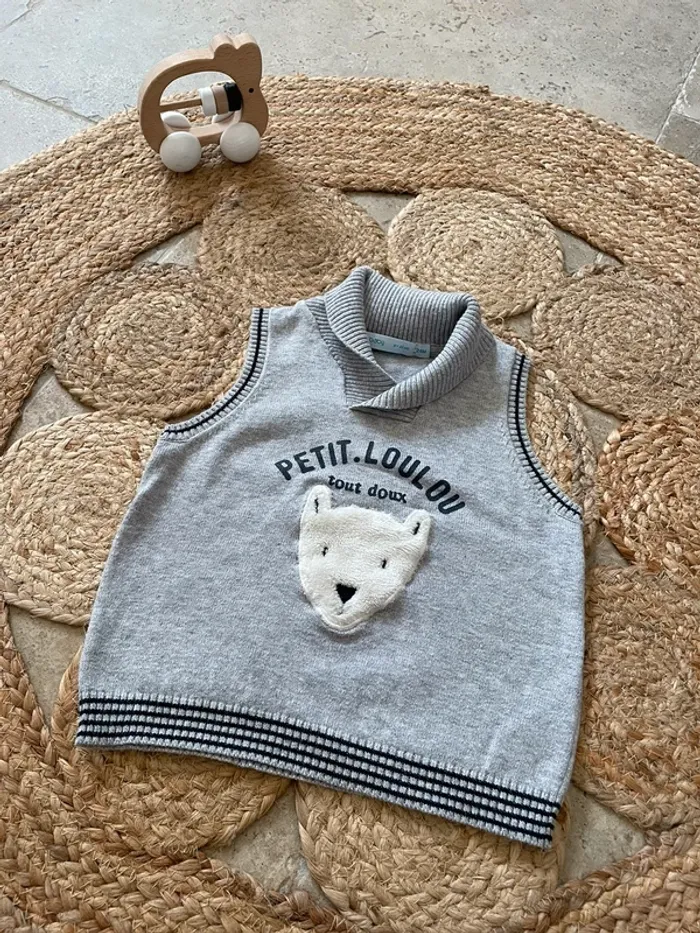 Pull sans manche 24 mois