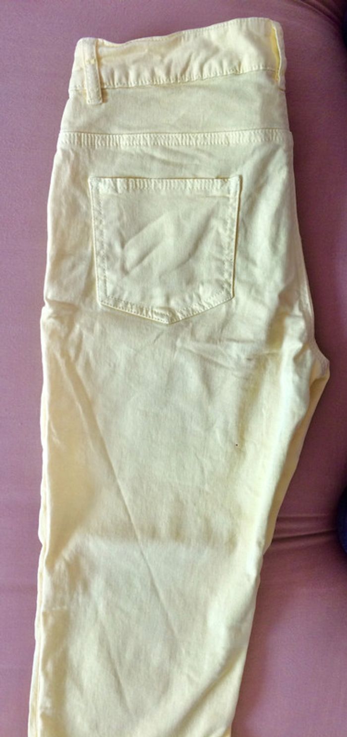 Pantalon slim jaune clair pastel - Tissaia - photo numéro 4