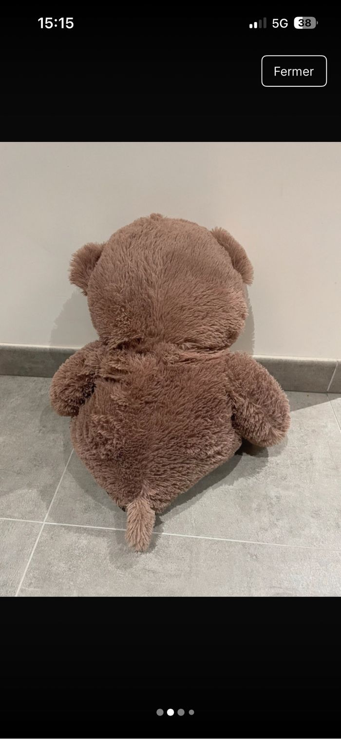 Ours en peluche marron 54 cm – doudou tout doux 🧸 - photo numéro 2