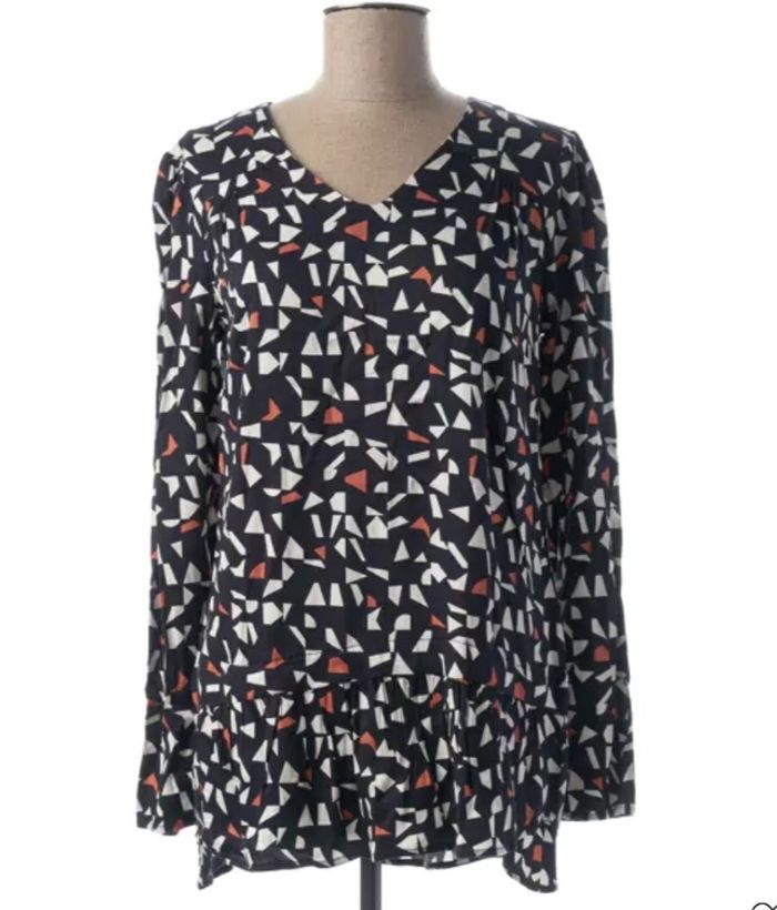 Tunique Mia Soana bleu foncé formes géométriques