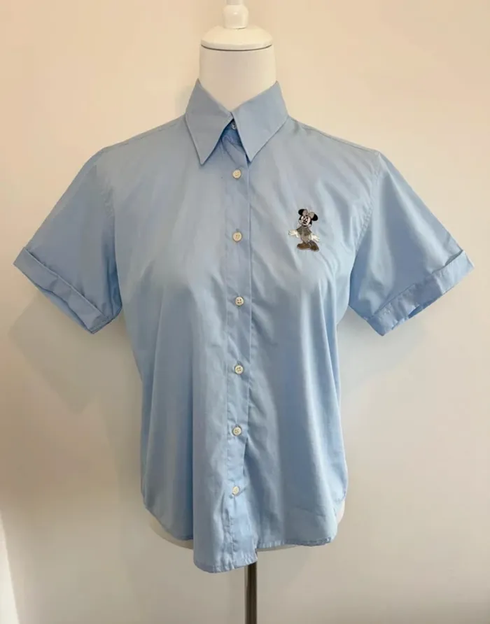 Chemise femme courtes manches Donaldson bleue taille 40