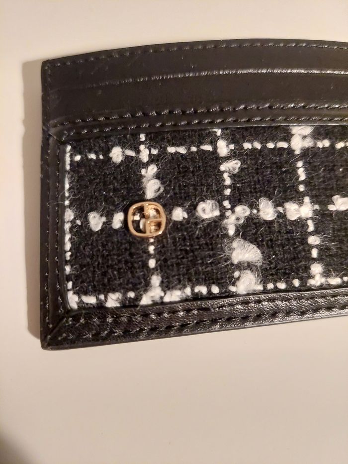 Porte carte claudie pierlot Tweed noir et blanc - photo numéro 4