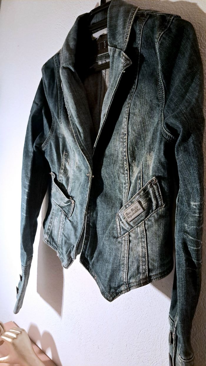 Veste en jean courte – Style blazer - photo numéro 3