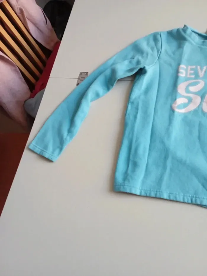 Pull Domyos bleu turquoise 12 ans - photo numéro 2