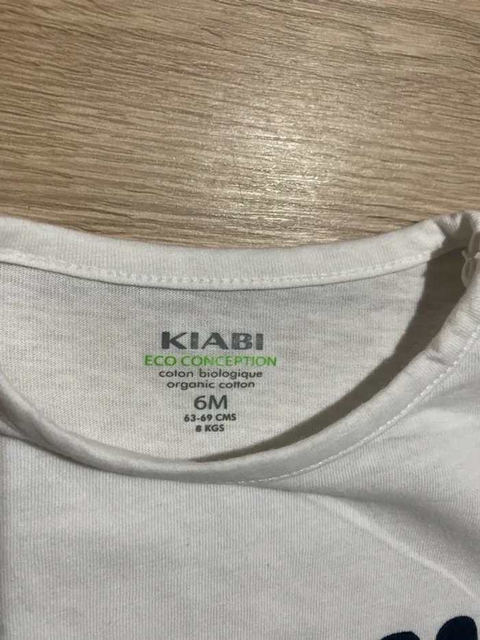 Tee-shirt blanc basic bébé garçon 6 mois Kiabi - photo numéro 2