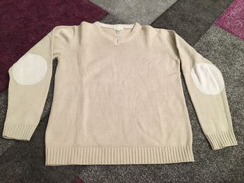 Pull beige Vertbaudet taille 10 ans