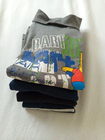 Lot 4 t-shirt col roulé 5A