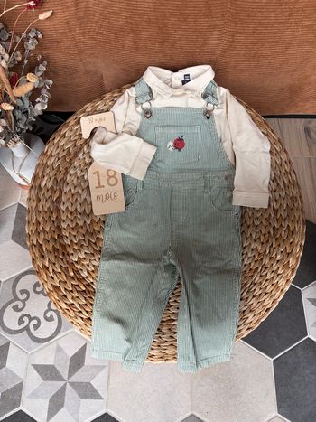 Ensemble polo salopette - 18 mois