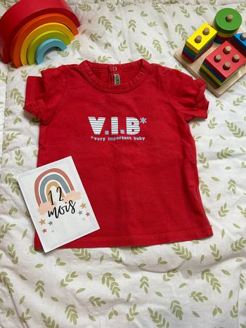 teeshirt manches courtes rouge 12 mois tape à l'oeil