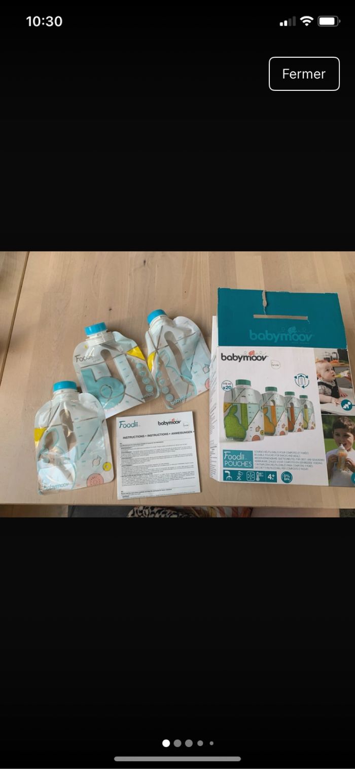 Gourdes réutilisables pour compotes et purées Babymoov - photo numéro 2