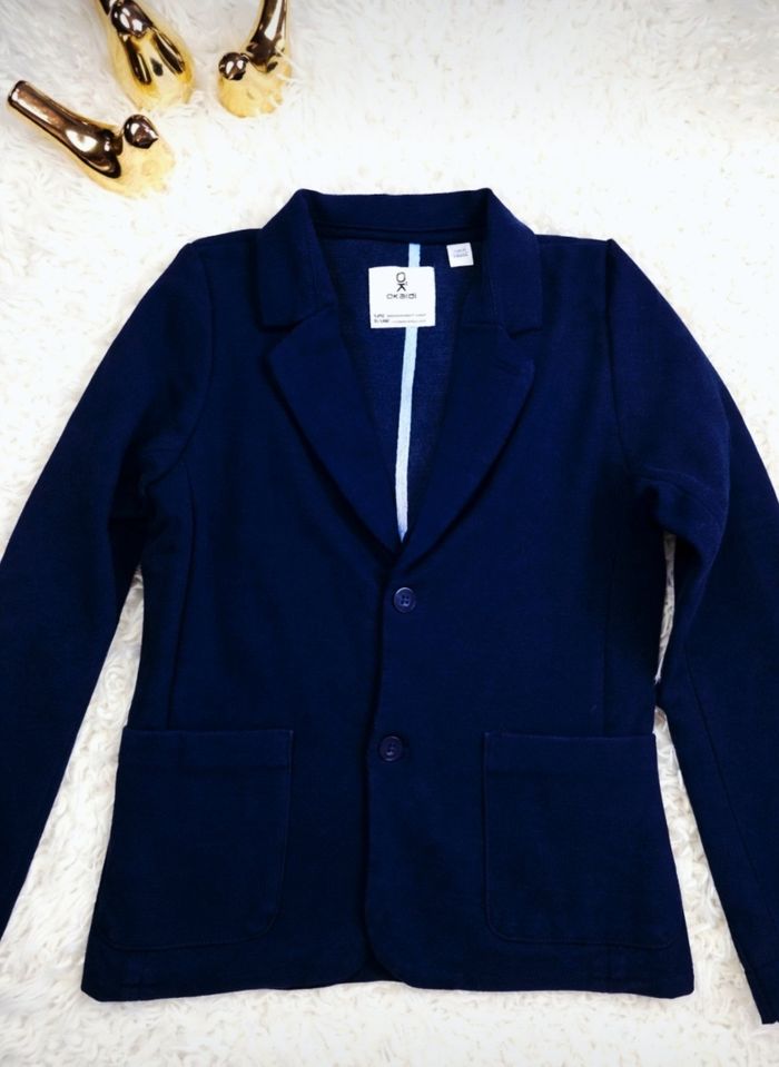 Veste blazer bleu marine Garçon taille 10 ans marque Okaidi 🎸 - photo numéro 2