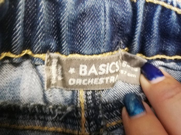 Jeans 6 mois bleu épais orchestra - photo numéro 2