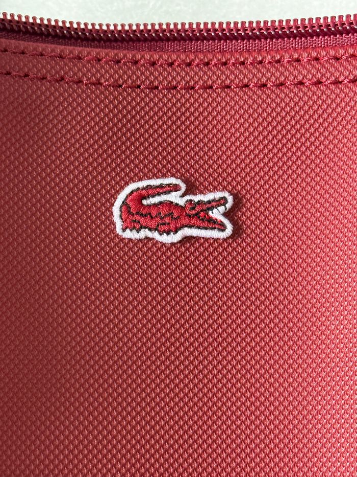 Petit Sac a main Lacoste rouge cabas a fermeture - photo numéro 3