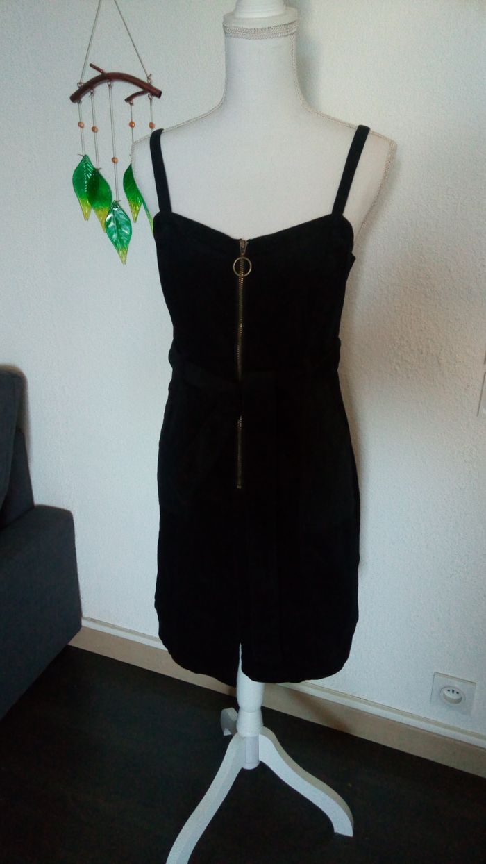 Robe coton noire côtelé - photo numéro 4