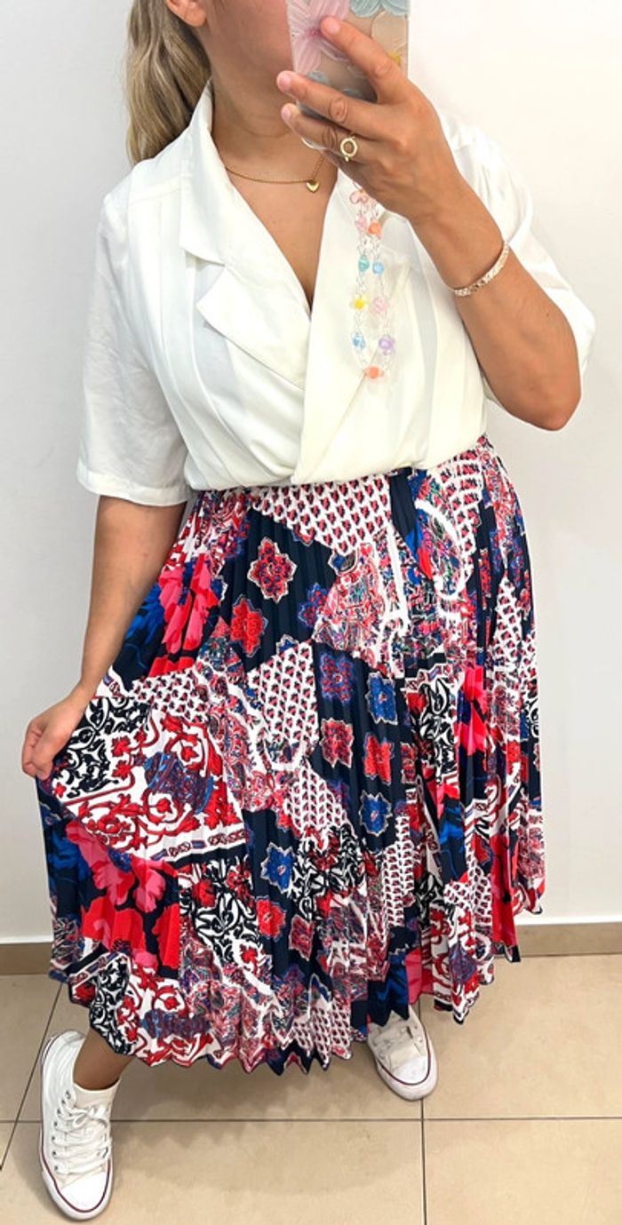 Jupe Longue Plissée Claudie Pierlot Taille 38 - photo numéro 3