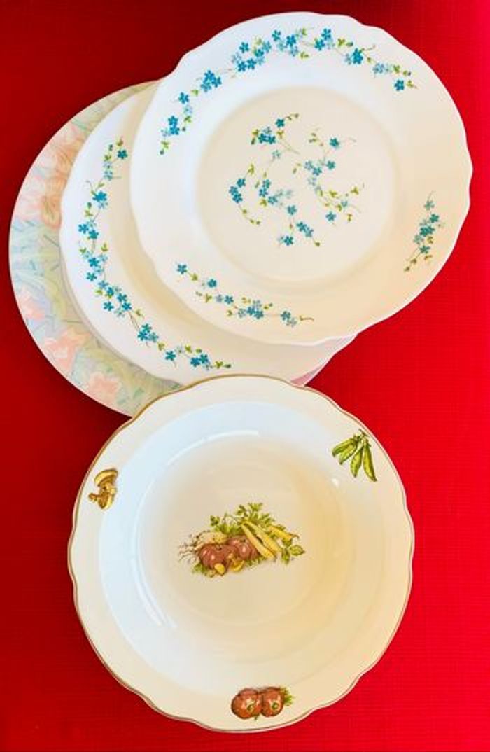 Lot de 4 grands plats de service