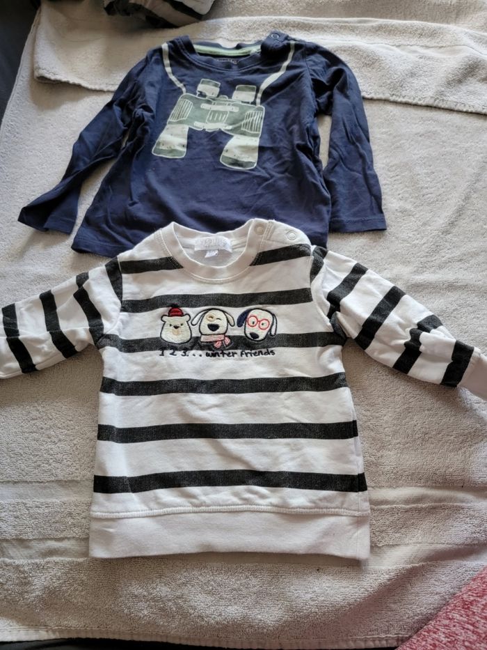 Lot de 6 tee-shirts manches longues 6 mois - photo numéro 3