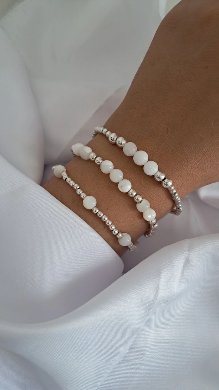 Bracelet en argent et jade - photo numéro 2