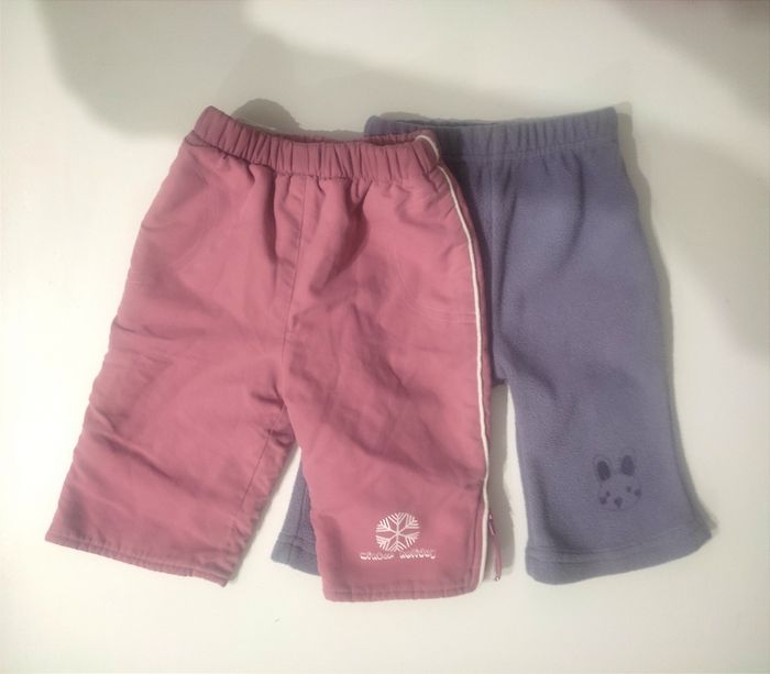Lot pantalons d'hiver bébé fille 6 mois