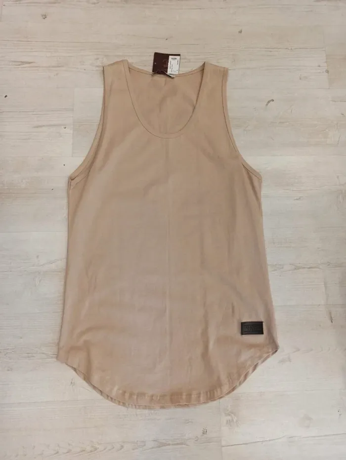 Débardeur beige homme XL