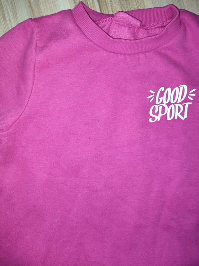 Survêtement ( Pantalon & sweat ) de sport 8 ans Decathlon gris et rose #Fille8ans - photo numéro 2
