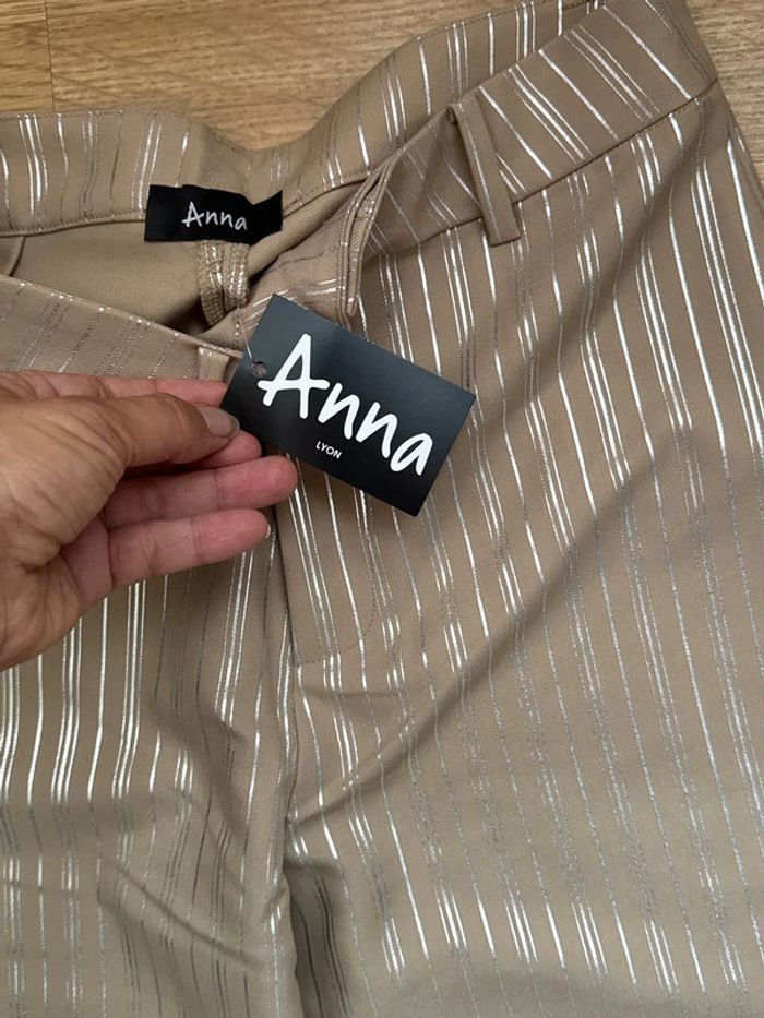 Pantalon à rayure argenté taille 36 - photo numéro 9