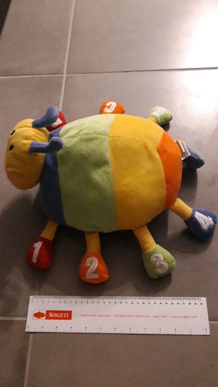 Grande peluche Chenille colorée - photo numéro 2