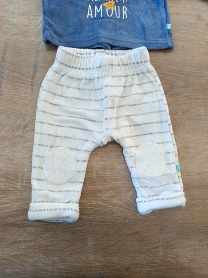 Ensemble pyjama 2 pièces garçon 1 mois - photo numéro 2