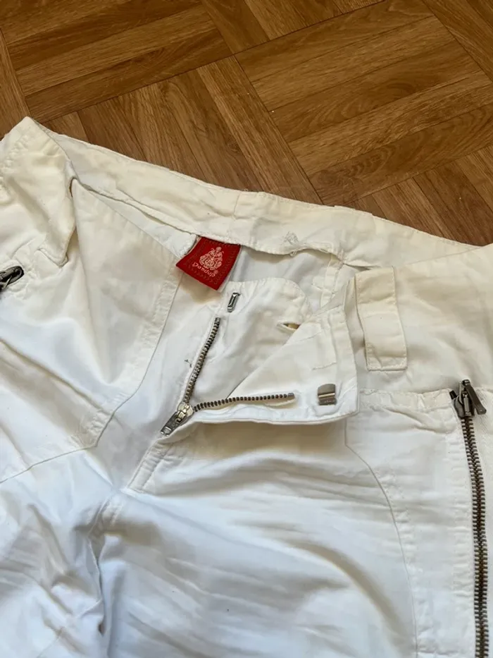 Pantalon à jambes larges blanc vintage Dondup - photo numéro 2