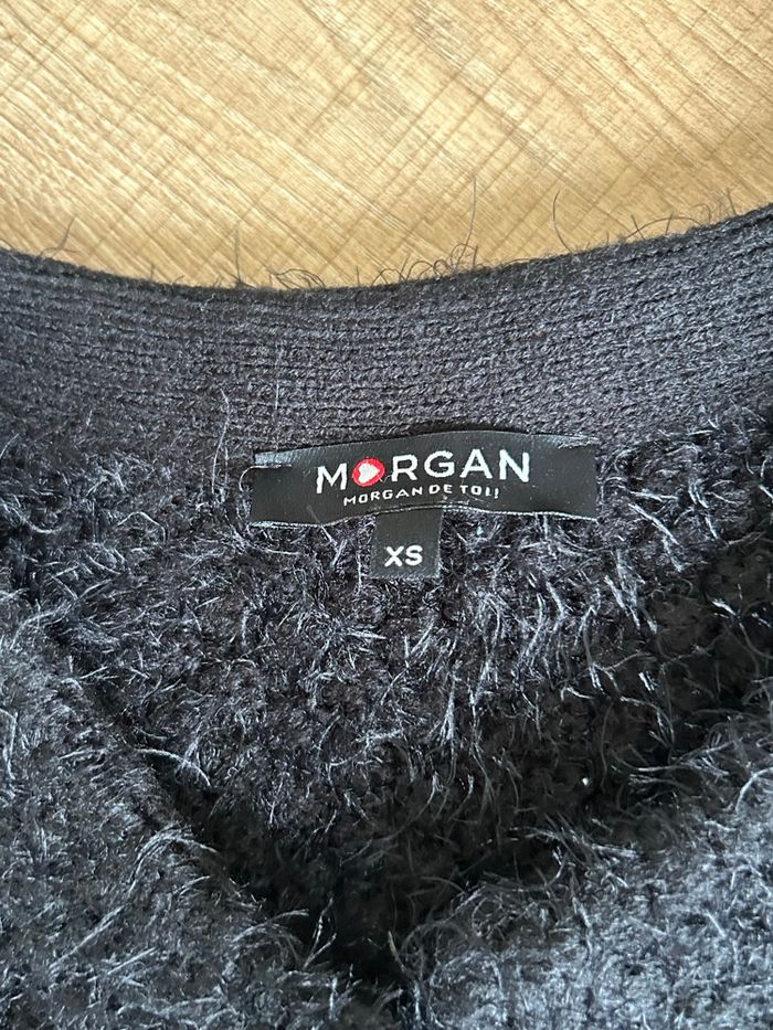 Cardigan noir tout doux Morgan taille XS excellent état - photo numéro 9