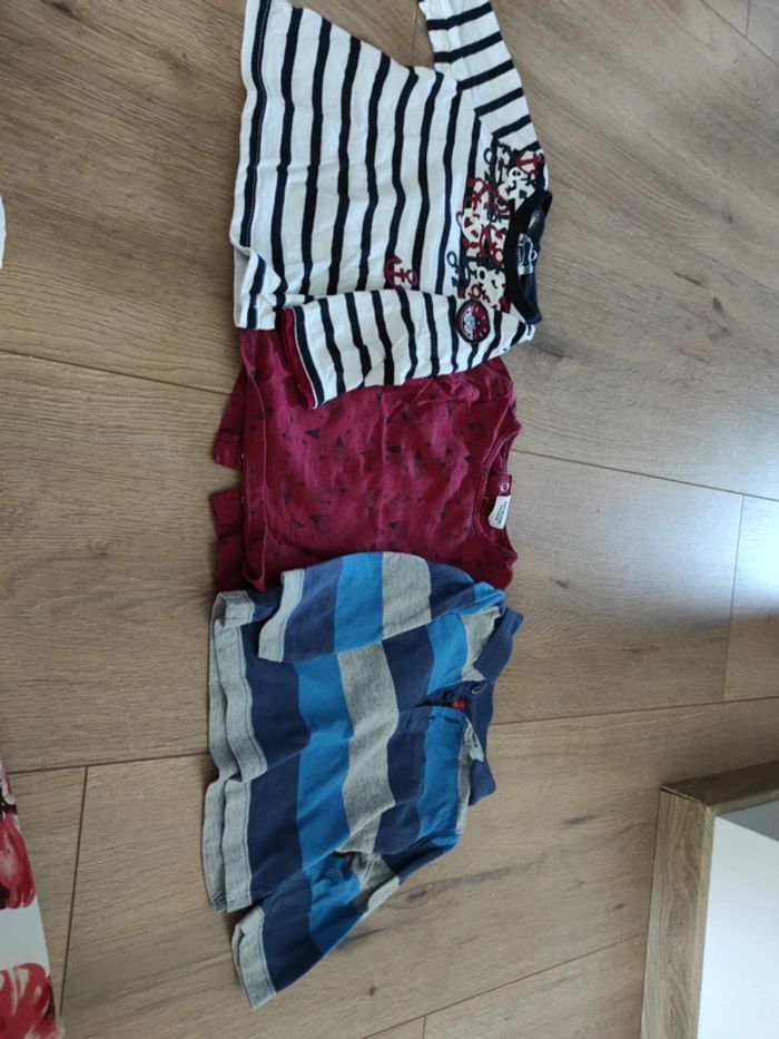 Lot de 3 t-shirt manches longues 6 mois