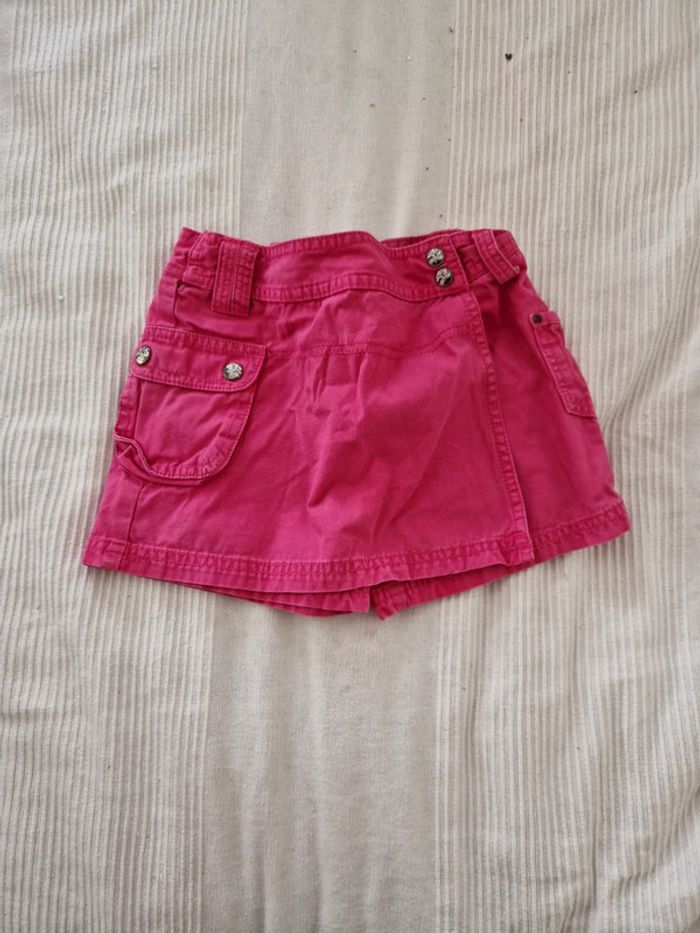 Short jupe chasuble rose