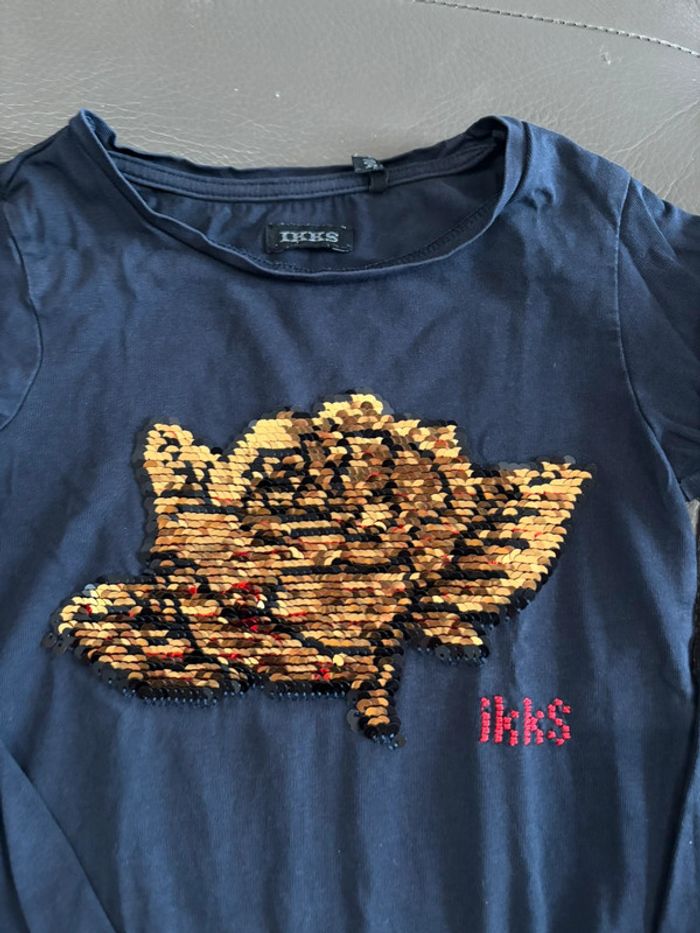T-shirt IKKS 4 ans avec sequins réversibles - photo numéro 4