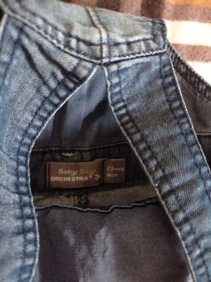 Salopette jean courte orchestra 23 mois - photo numéro 2