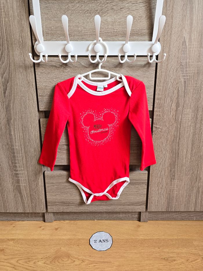 Vêtement Bébé Mixte - 2 bodies Mickey - Disney - 2 ans - photo numéro 2