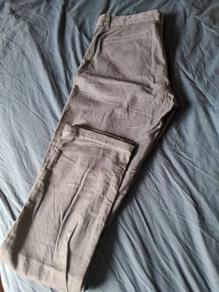 Pantalon chino bleu-gris - photo numéro 4