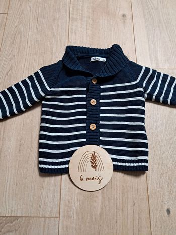 Gilet marinière 6 mois