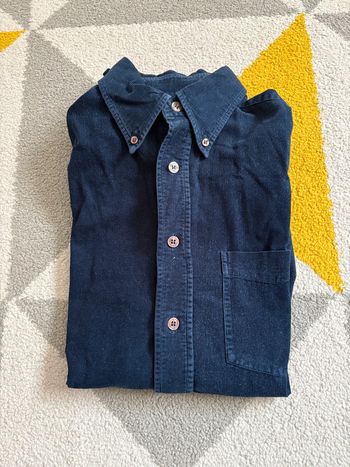 Chemise en velours côtelé Georges Rech | Bleu marine | Taille XL
