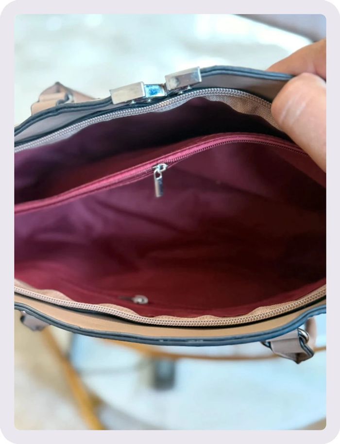 Sac à main taupe - photo numéro 4