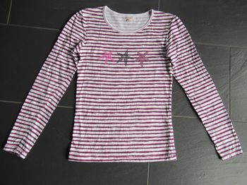 Tee-shirt manches longues fille (haut) 14 ans étoiles de mer