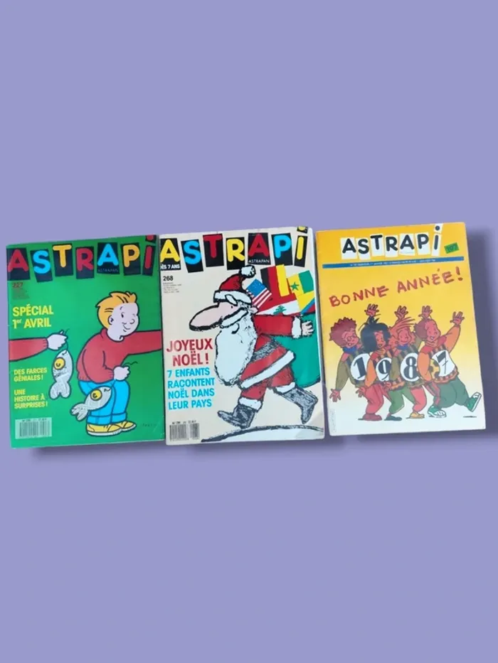 Lot de 3 magazines Astrapi 1987, 1988, 1989 ! 📖