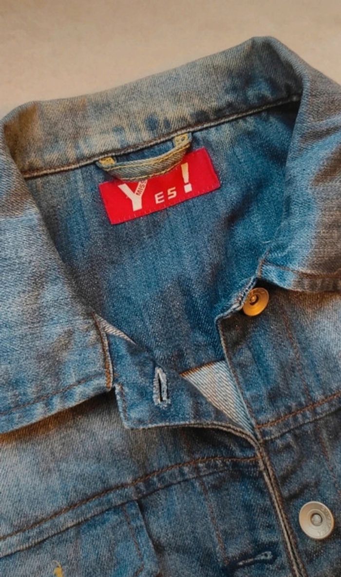 Veste en jean bleu Yes Miss L - photo numéro 5