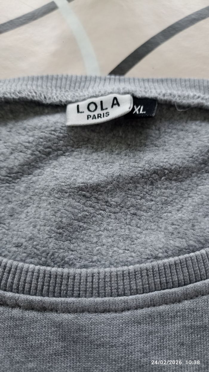 Pull message gris Lola XL - photo numéro 2