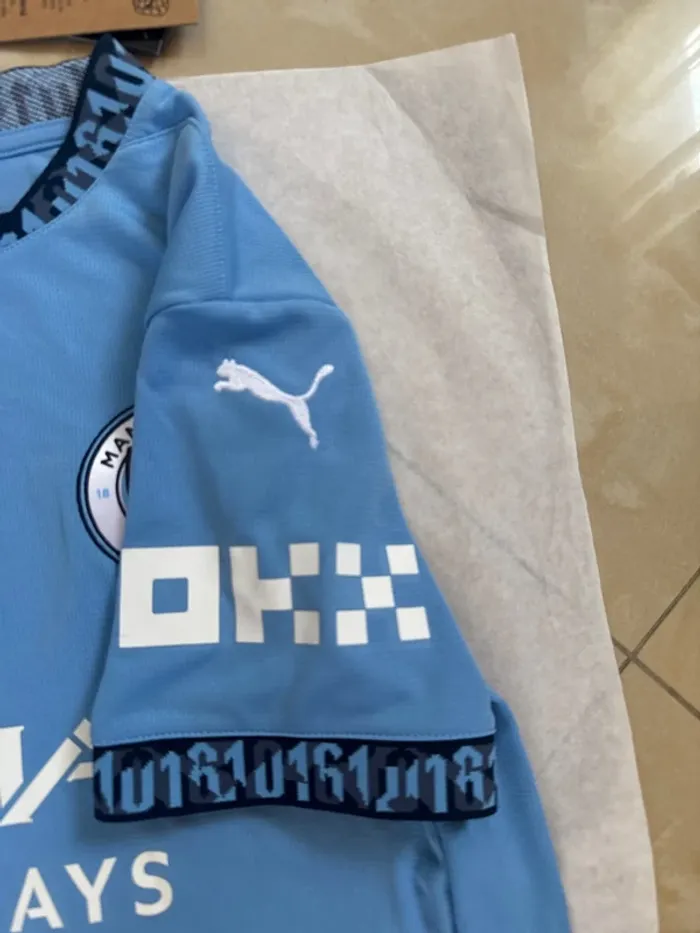 Maillot de foot Puma équipe Manchester City 2024/2025 taille 13/14 ans authentique neuf - photo numéro 11