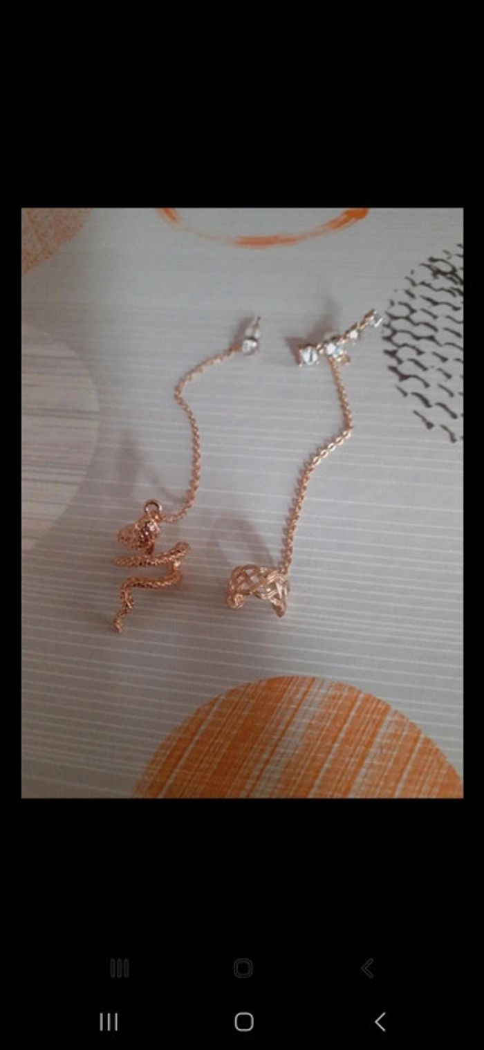 Boucles d'oreilles avec bagues cartilage