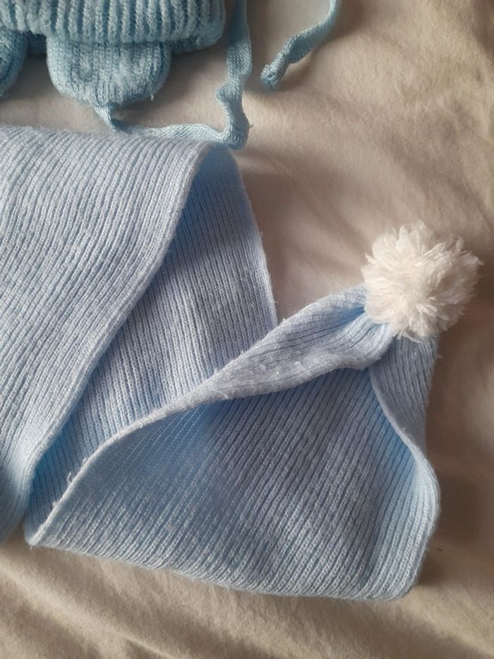 Ensemble hiver bonnet écharpe bébé mixte - photo numéro 2